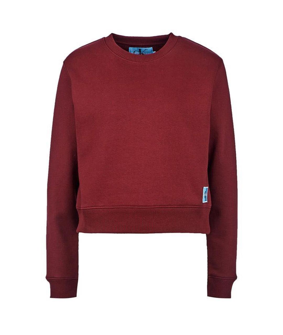 CALVIN KLEIN Бордовый хлопковый джемпер / свитер, фото 1