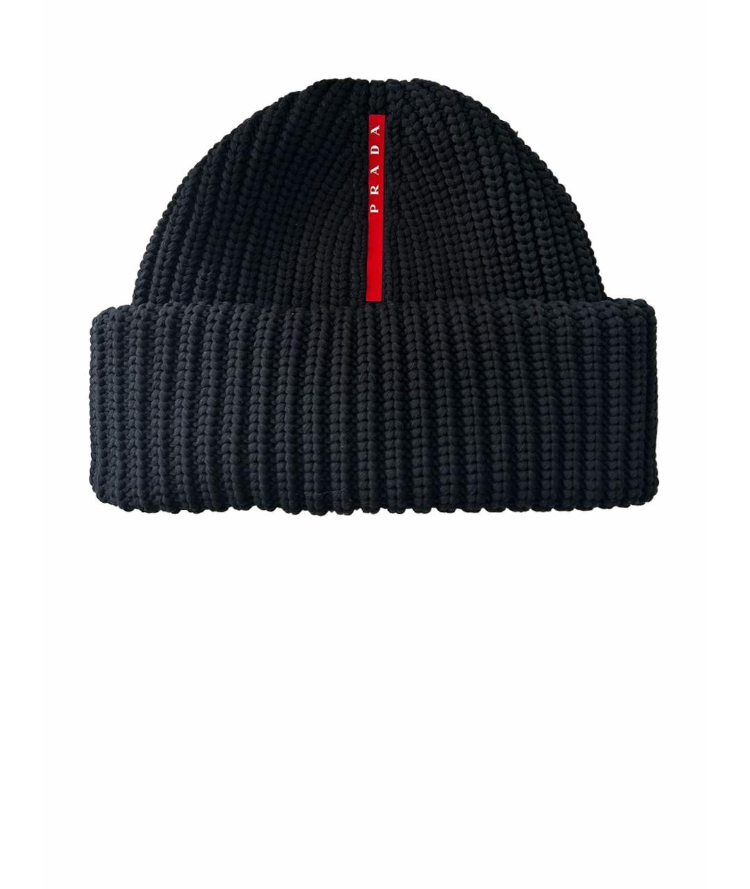 PRADA Черная шапка, фото 1