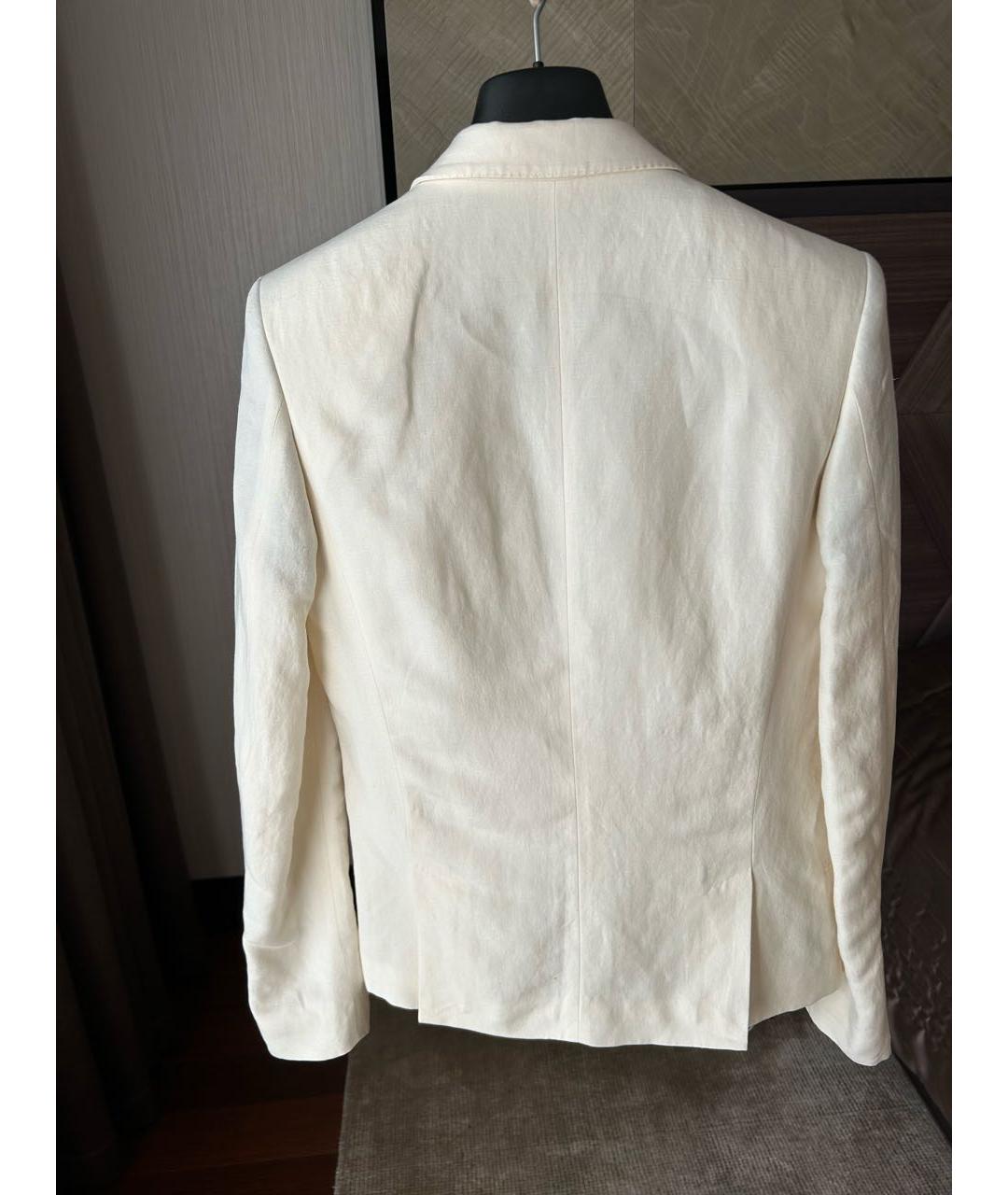 HAIDER ACKERMANN Белый льняной жакет/пиджак, фото 2