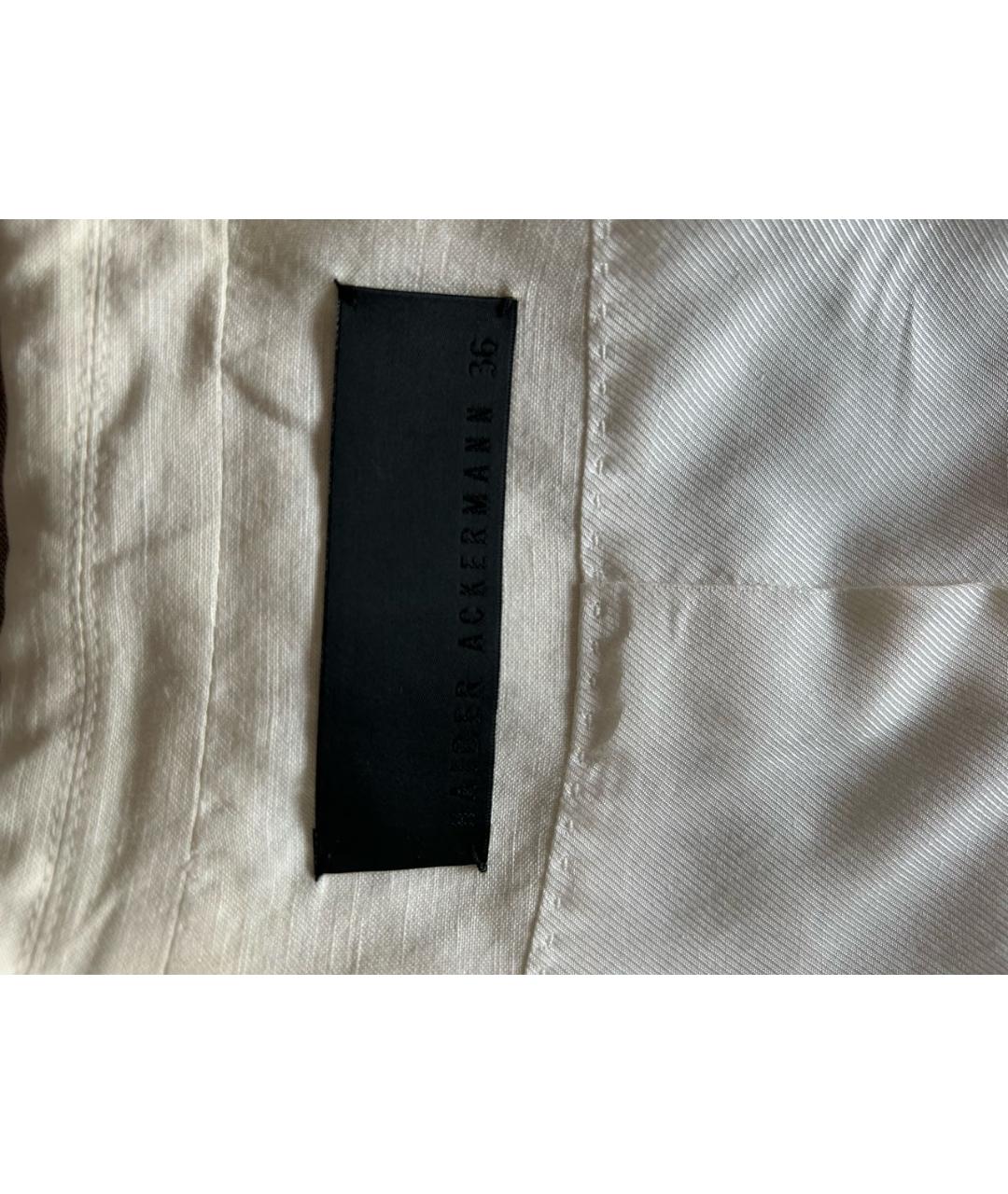 HAIDER ACKERMANN Белый льняной жакет/пиджак, фото 4