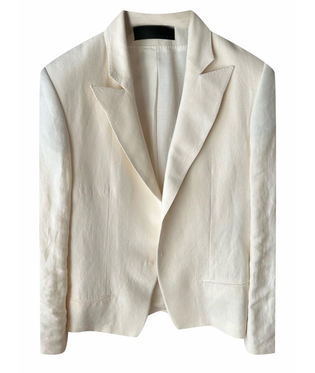 HAIDER ACKERMANN Белый льняной жакет/пиджак, фото 1
