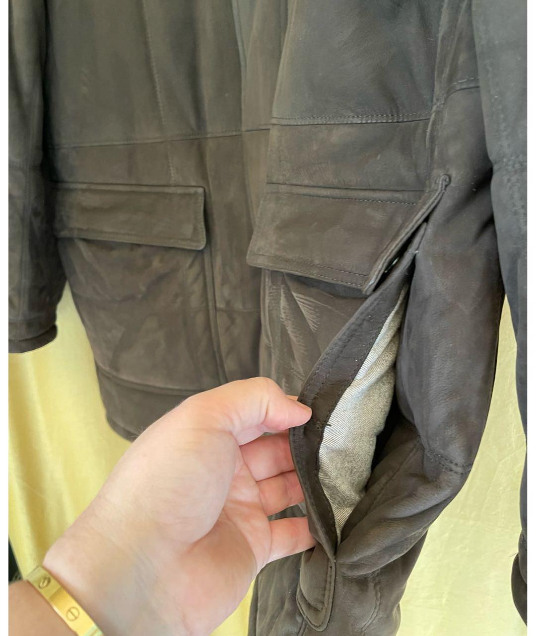 SARTORIA CASTANGIA Коричневая замшевая куртка, фото 8