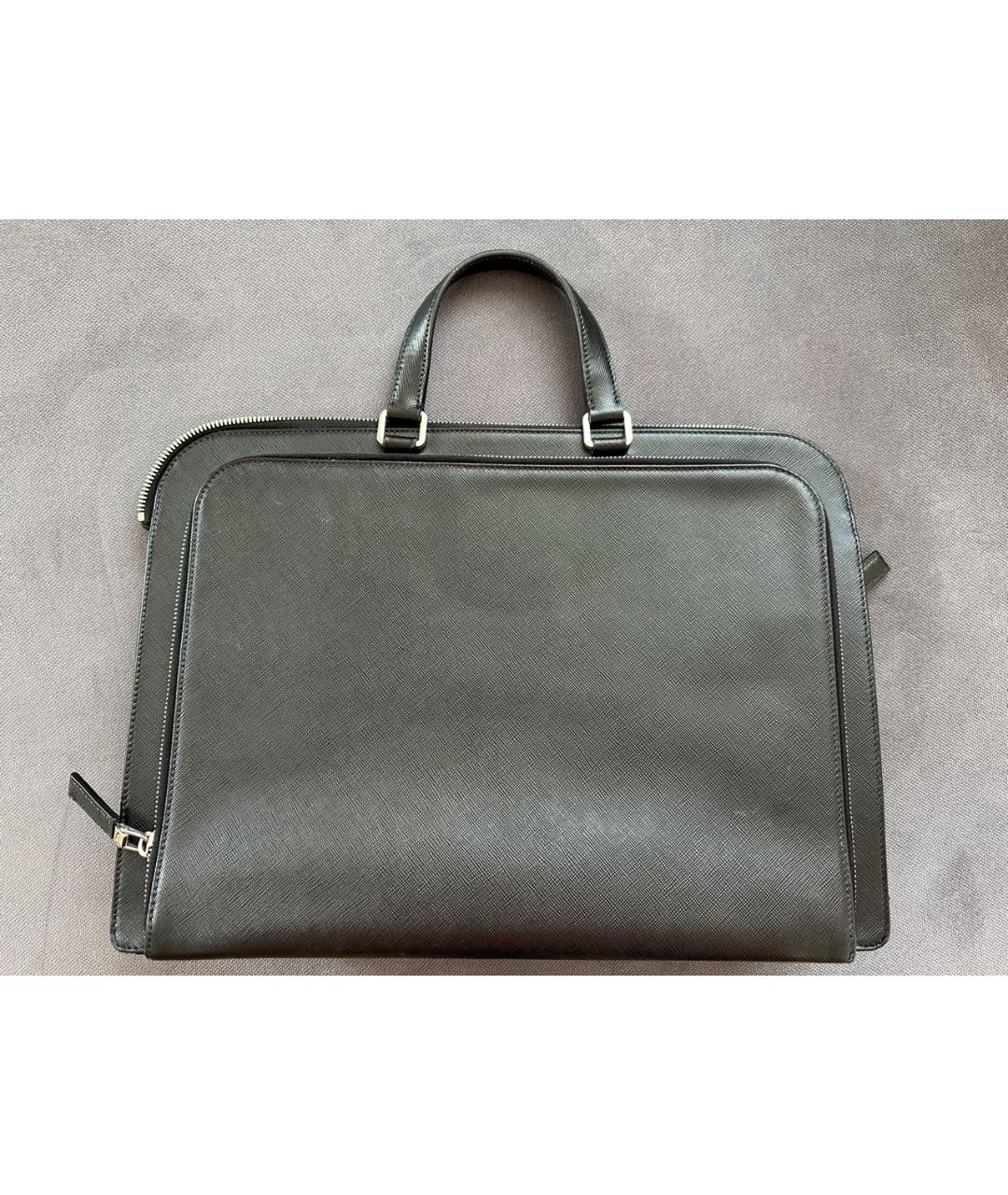 PRADA Черная кожаная папка для документов, фото 2