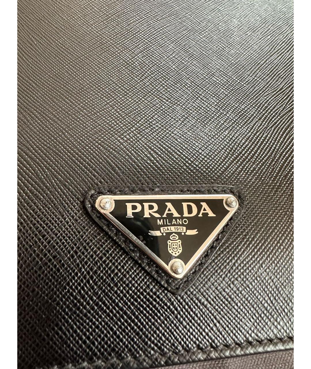PRADA Черная кожаная папка для документов, фото 6