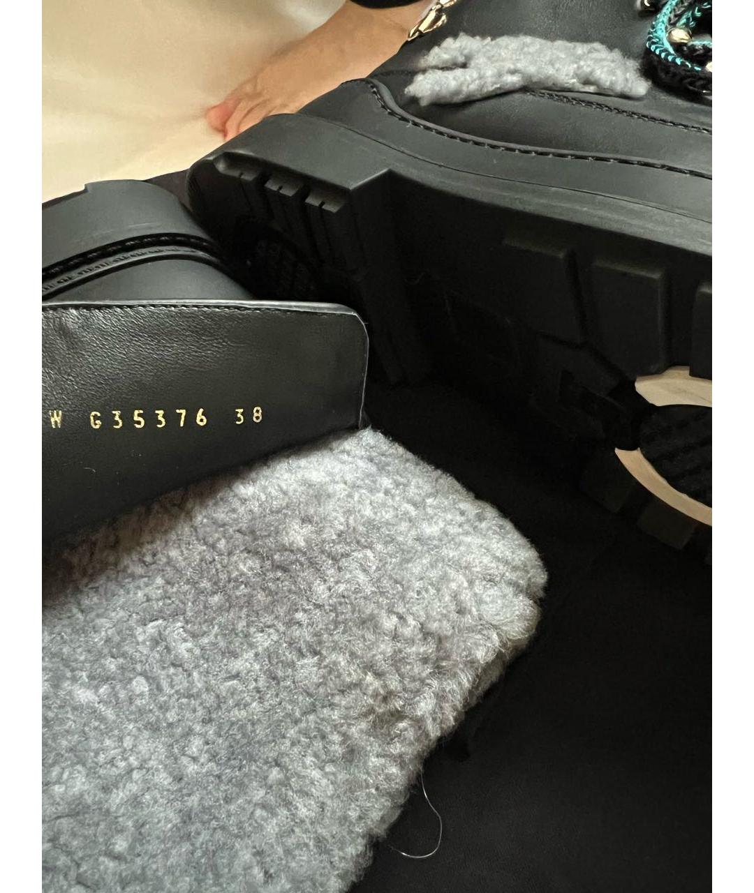 CHANEL Черные кожаные ботинки, фото 6