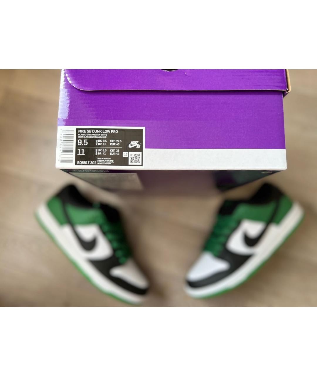 NIKE Зеленые низкие кроссовки / кеды, фото 8