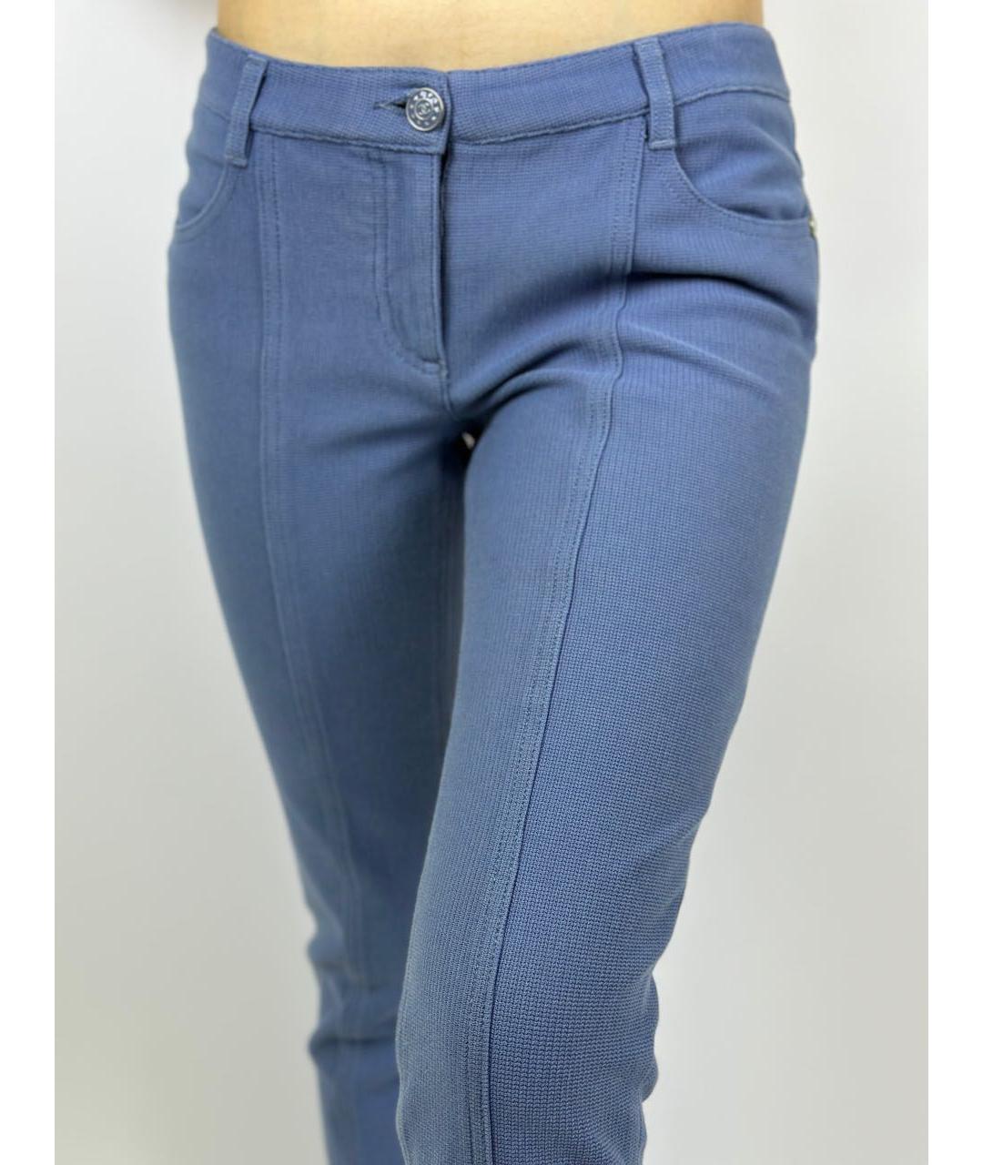 CHANEL Синие брюки узкие, фото 6
