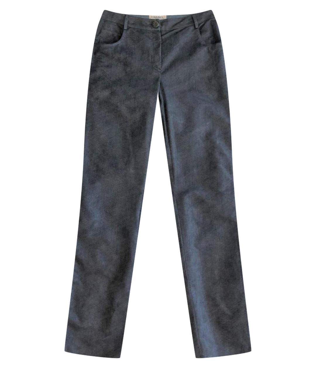 CHANEL Темно-синие брюки узкие, фото 1
