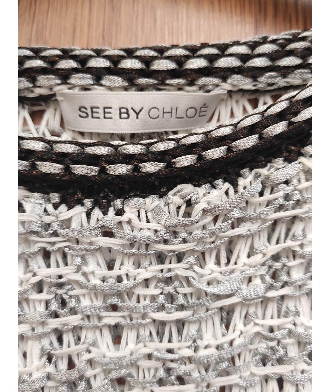 SEE BY CHLOE Серебрянный полиэстеровый джемпер / свитер, фото 3