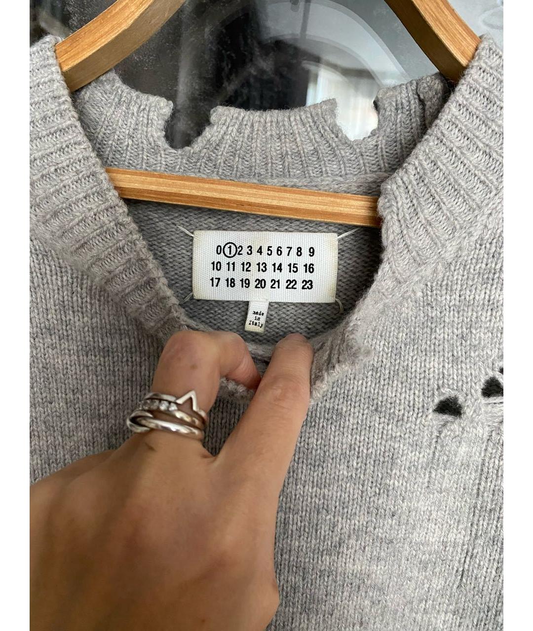 MAISON MARGIELA Серый шерстяной джемпер / свитер, фото 3