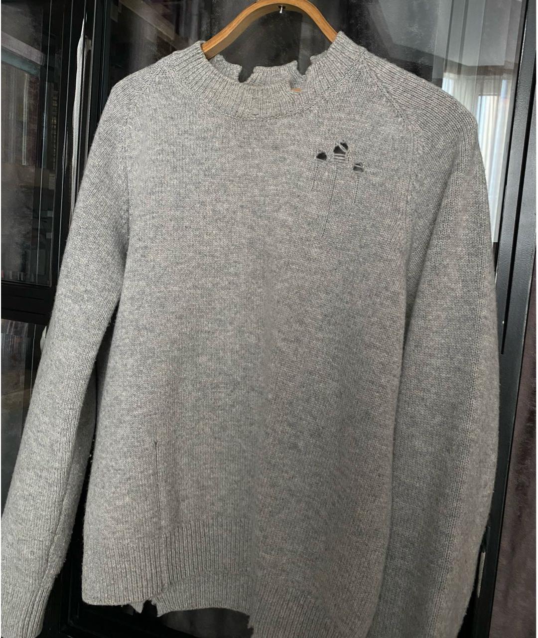 MAISON MARGIELA Серый шерстяной джемпер / свитер, фото 6