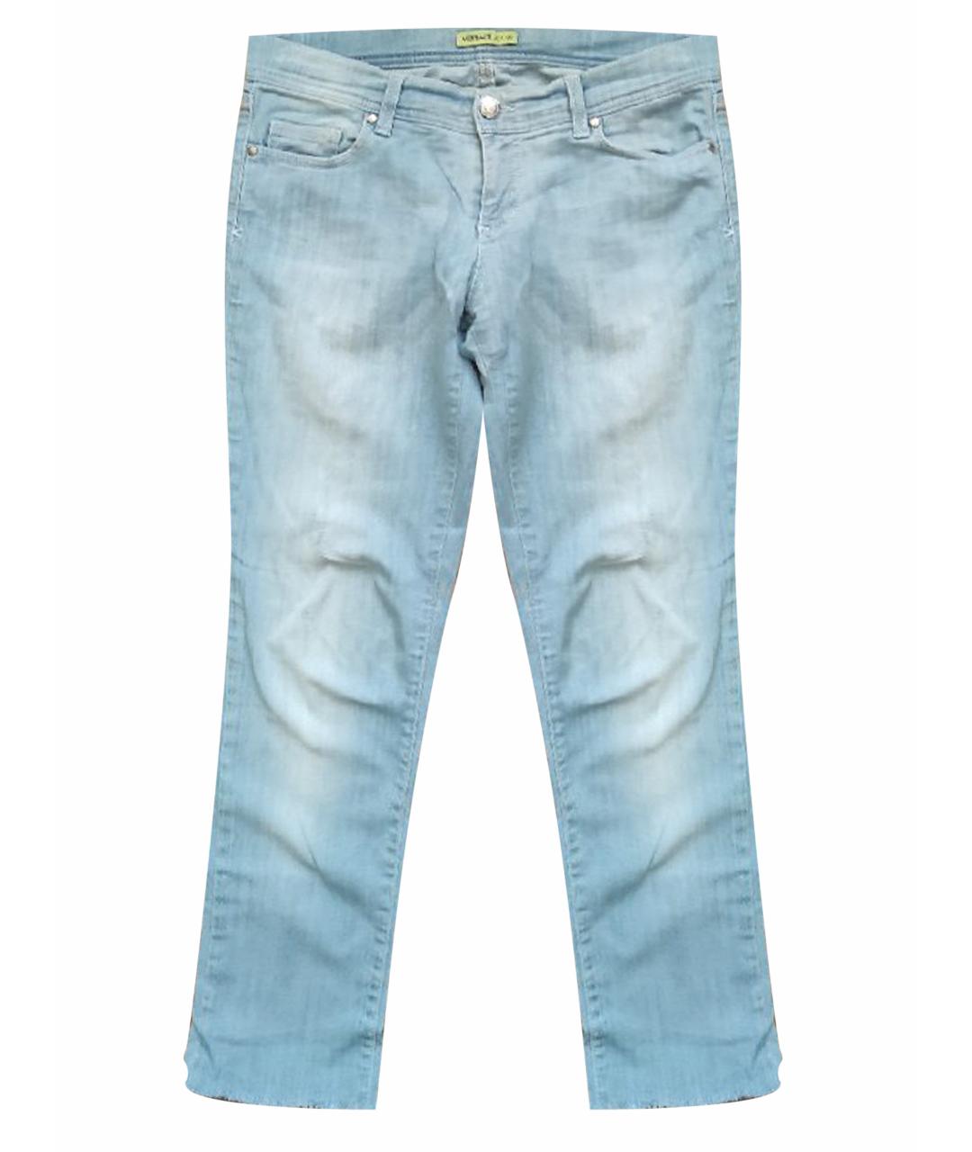 VERSACE JEANS COUTURE Голубые хлопковые прямые джинсы, фото 1