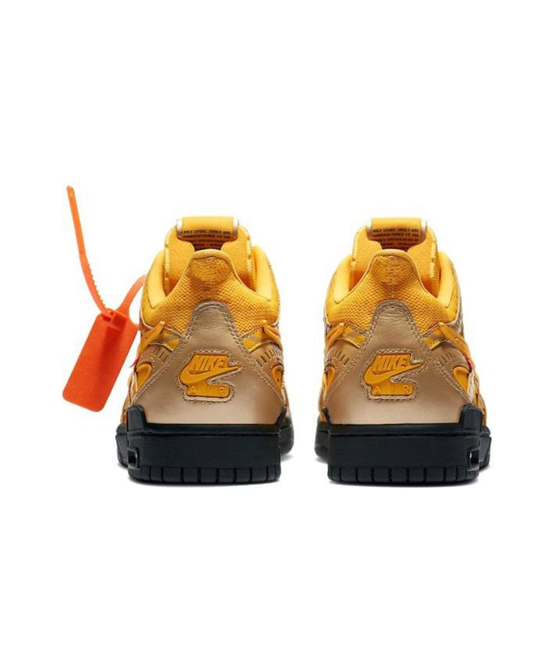 NIKE Золотые кожаные низкие кроссовки / кеды, фото 4