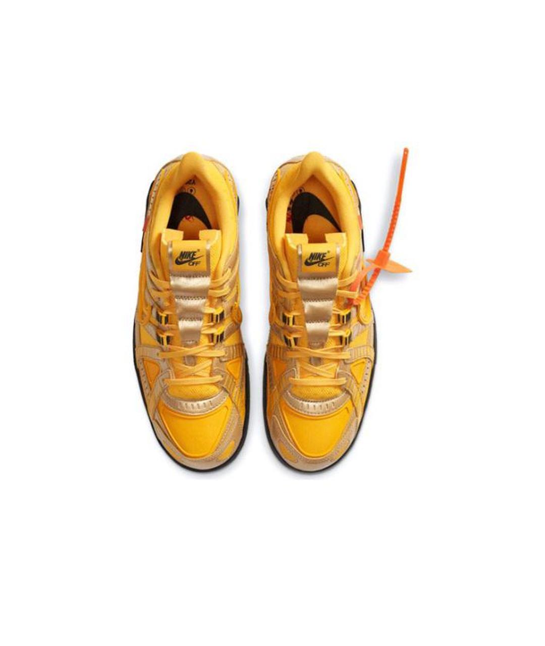 NIKE Золотые кожаные низкие кроссовки / кеды, фото 3