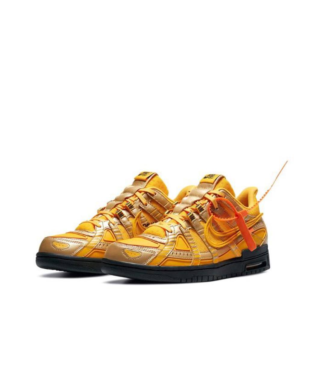 NIKE Золотые кожаные низкие кроссовки / кеды, фото 2