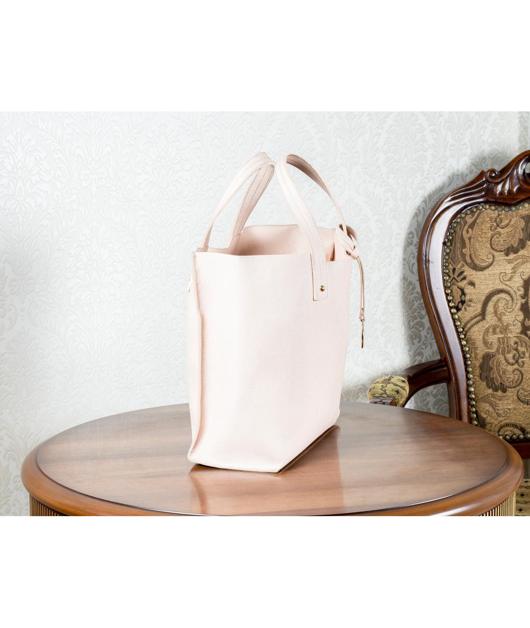 FURLA Розовая кожаная сумка тоут, фото 3