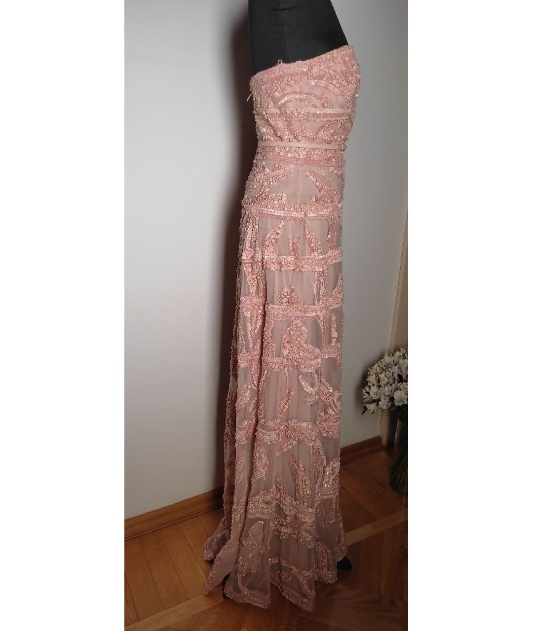 ELIE SAAB Розовое полиэстеровое вечернее платье, фото 2