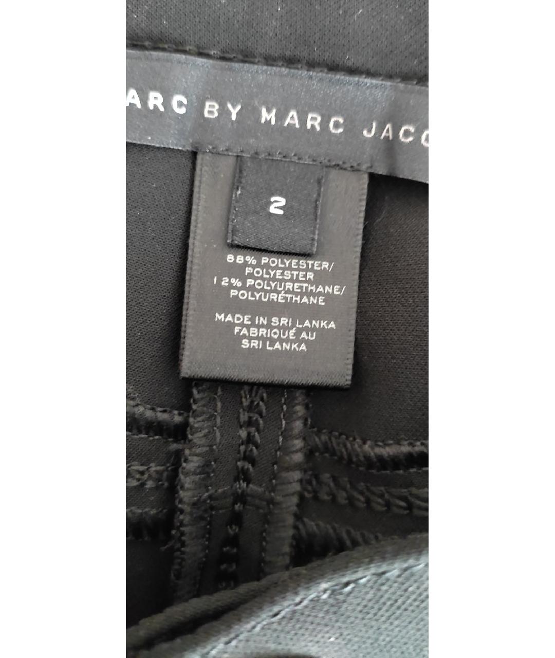 MARC BY MARC JACOBS Черные полиэстеровые прямые брюки, фото 4