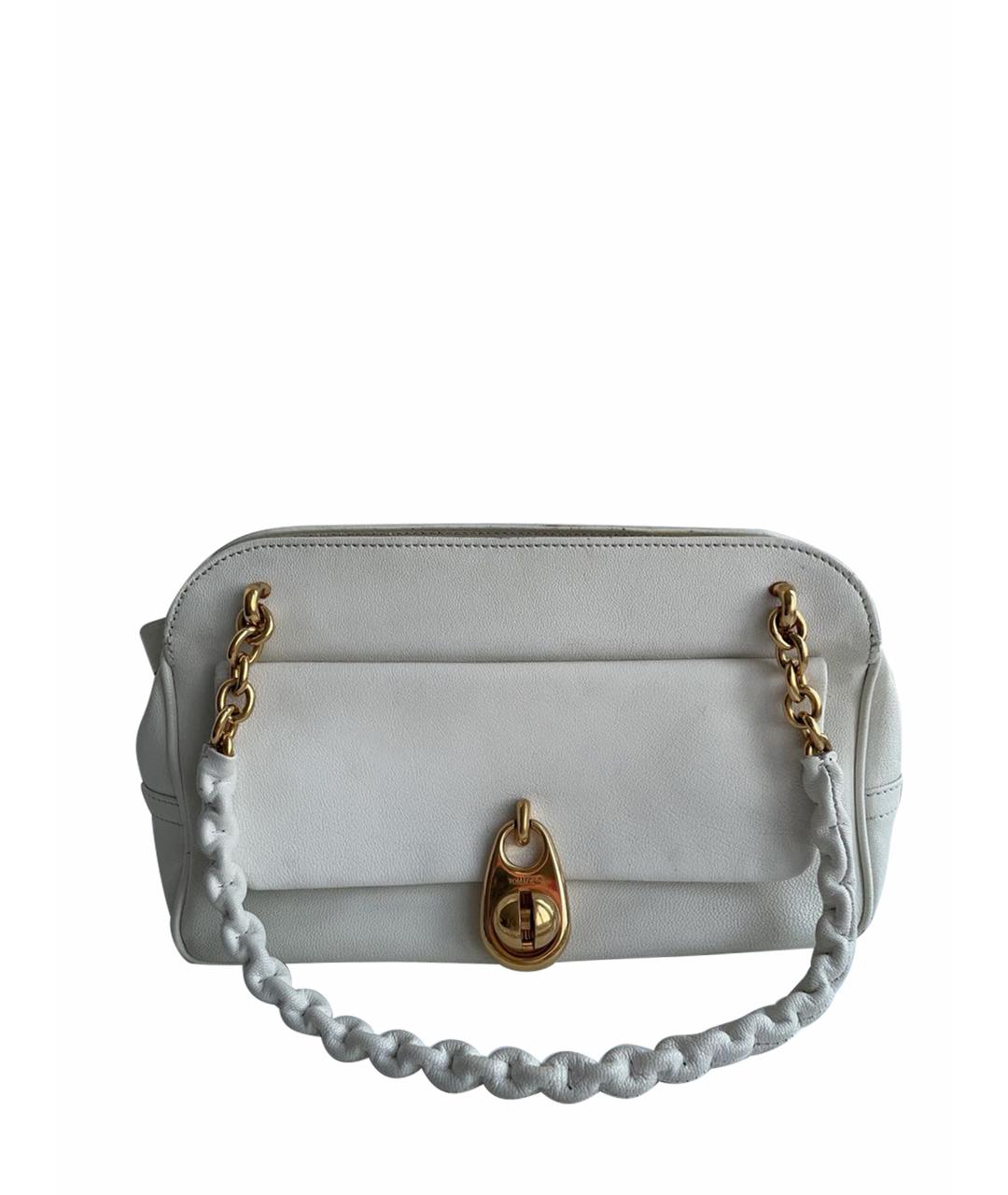 TOM FORD Белая кожаная сумка с короткими ручками, фото 1