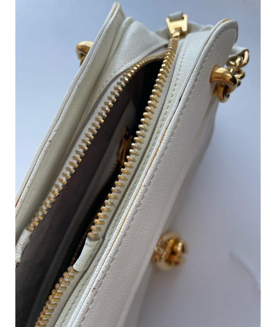 TOM FORD Белая кожаная сумка с короткими ручками, фото 6