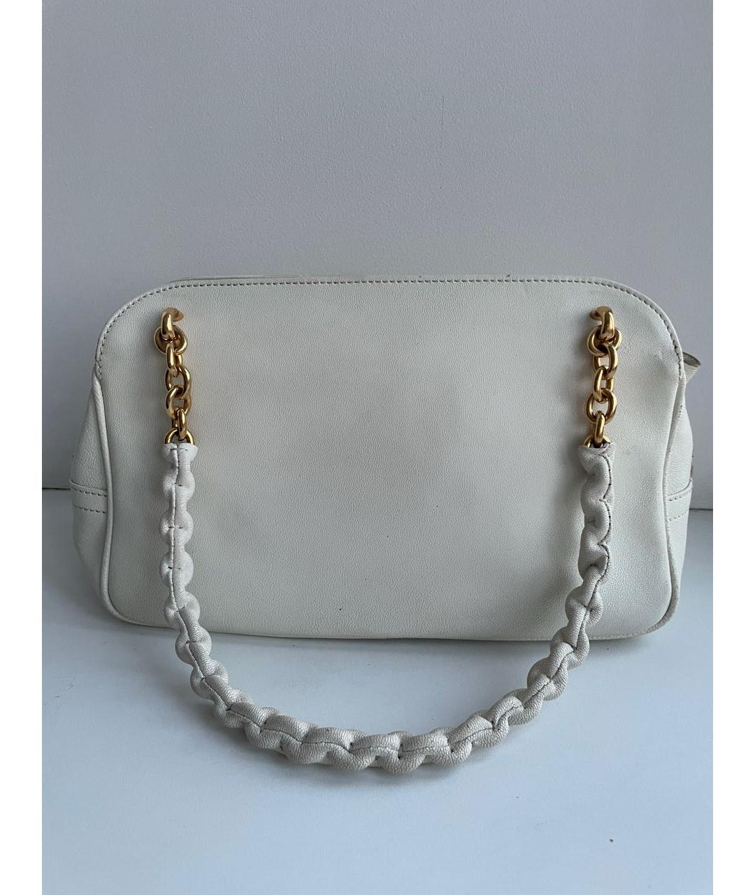 TOM FORD Белая кожаная сумка с короткими ручками, фото 3