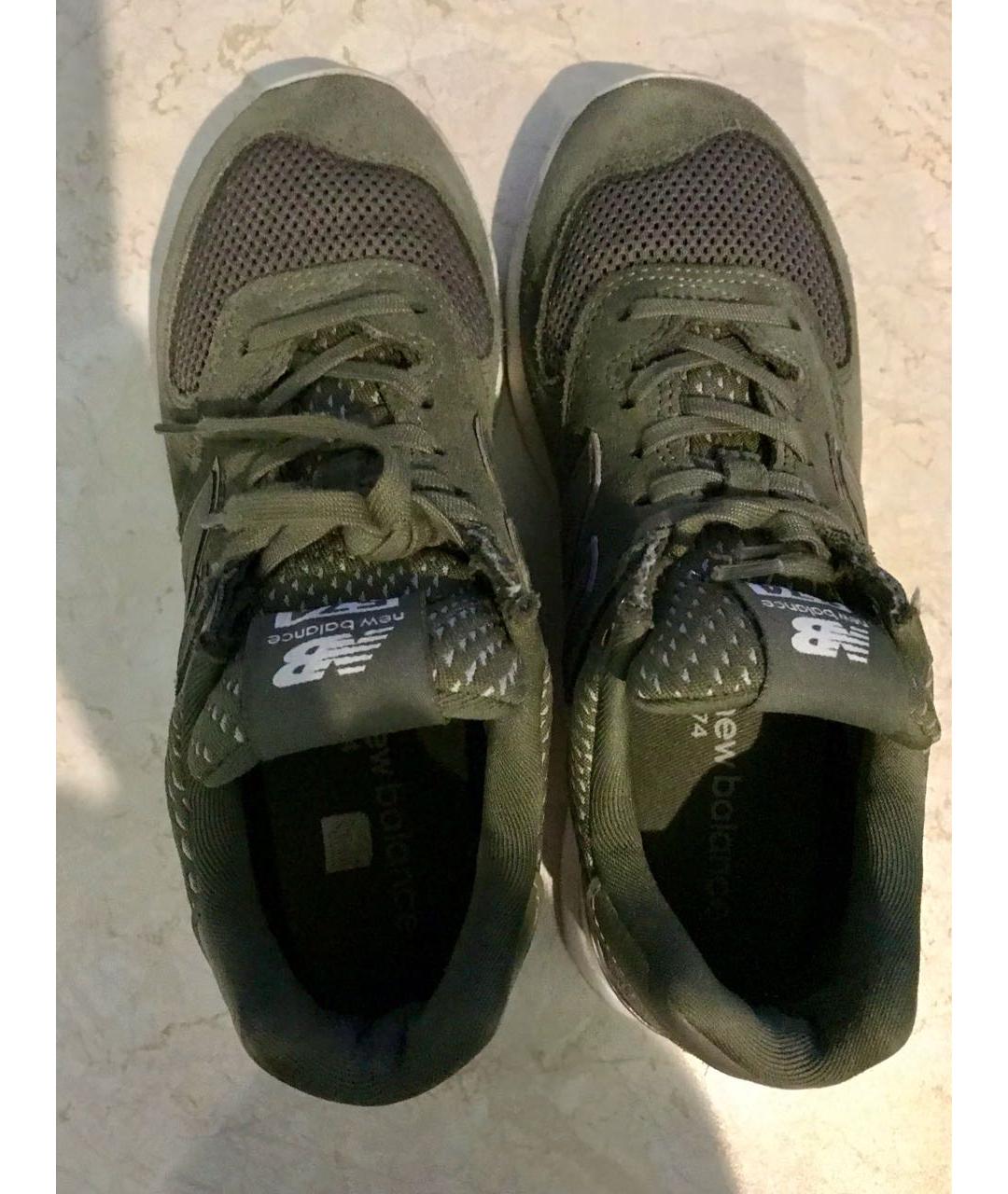 NEW BALANCE Хаки замшевые кроссовки, фото 3