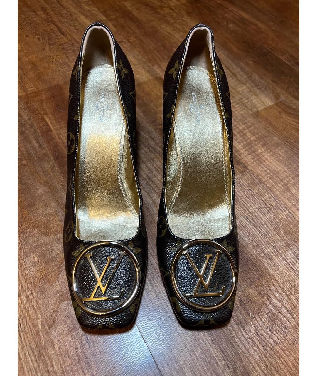 LOUIS VUITTON Коричневые кожаные туфли, фото 2