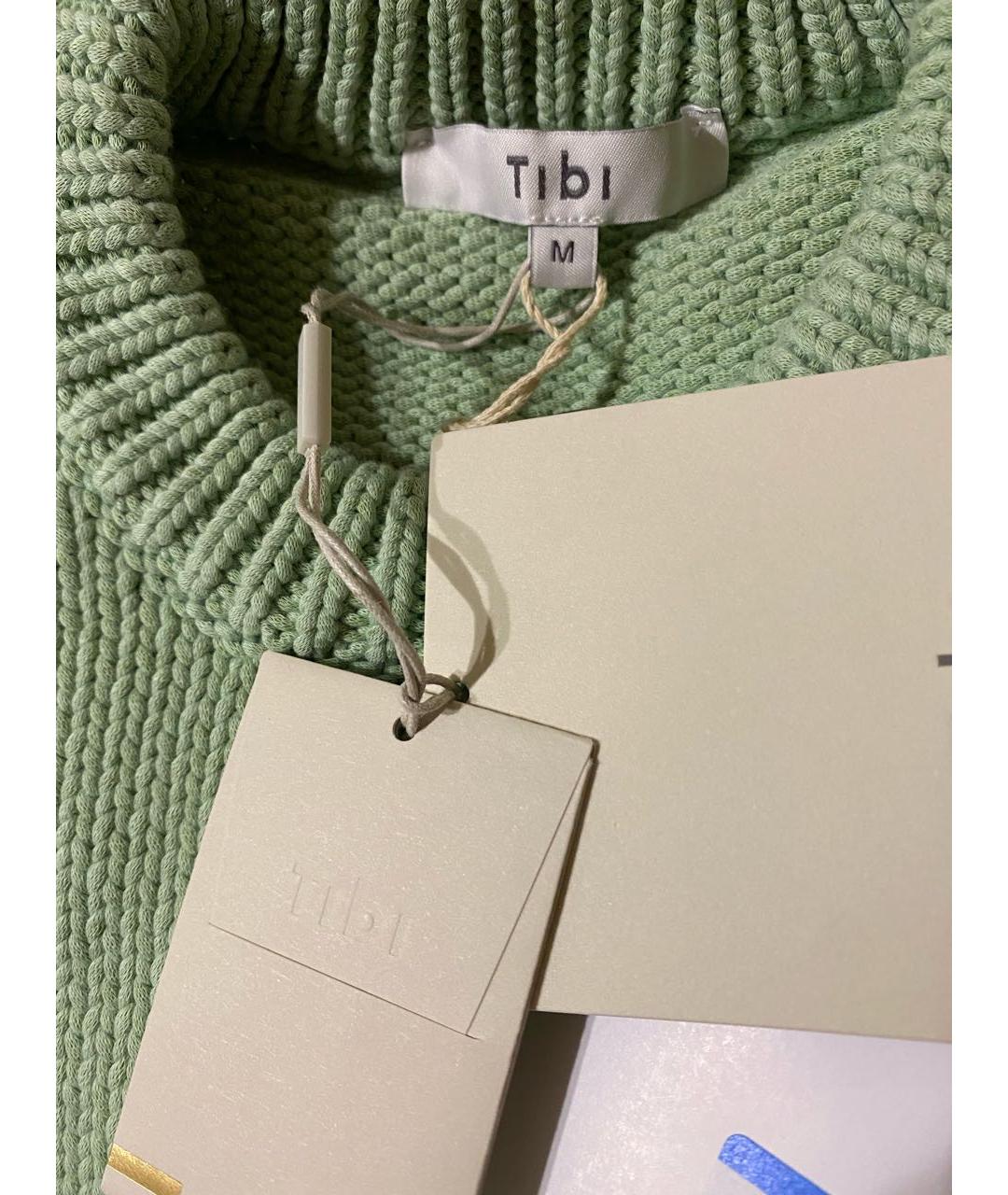 TIBI Салатовый хлопковый джемпер / свитер, фото 4