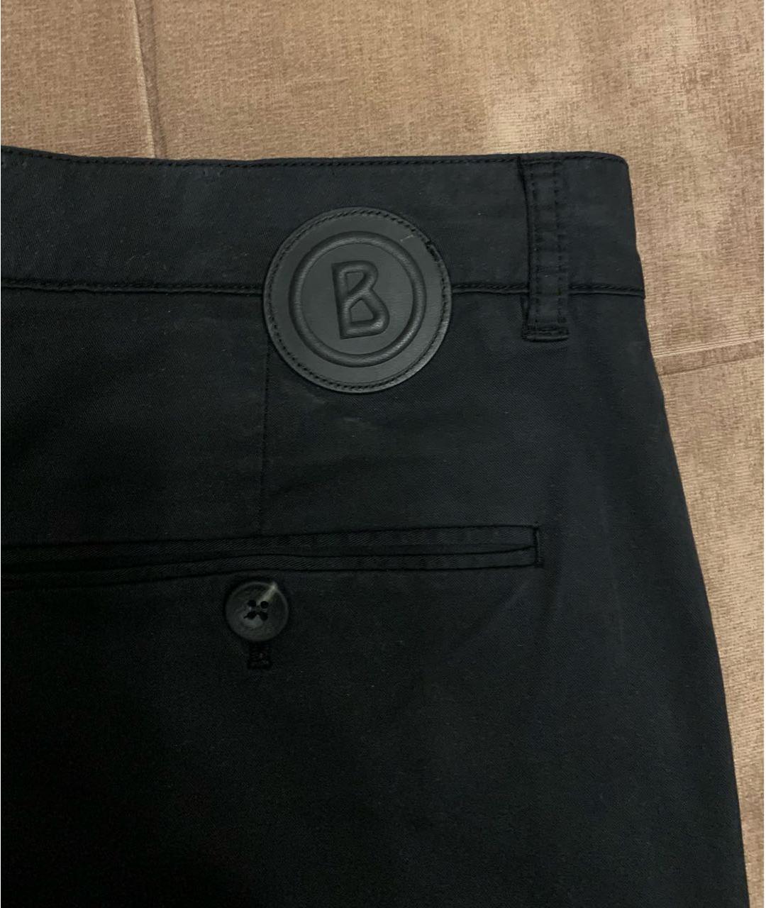 BOGNER Черные хлопко-эластановые повседневные брюки, фото 4