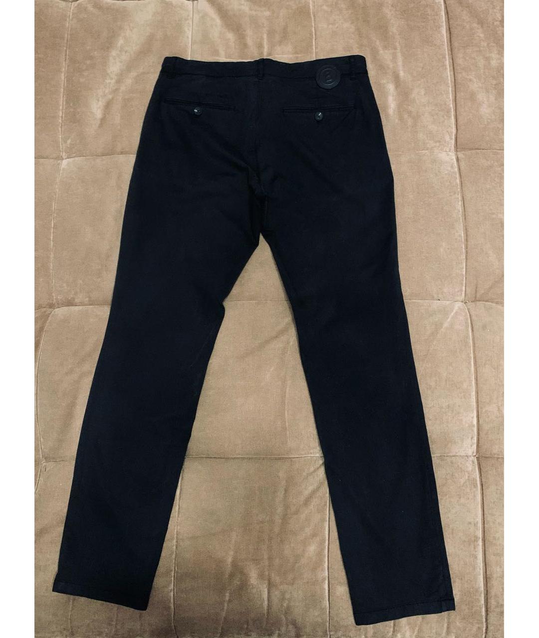 BOGNER Черные хлопко-эластановые повседневные брюки, фото 2