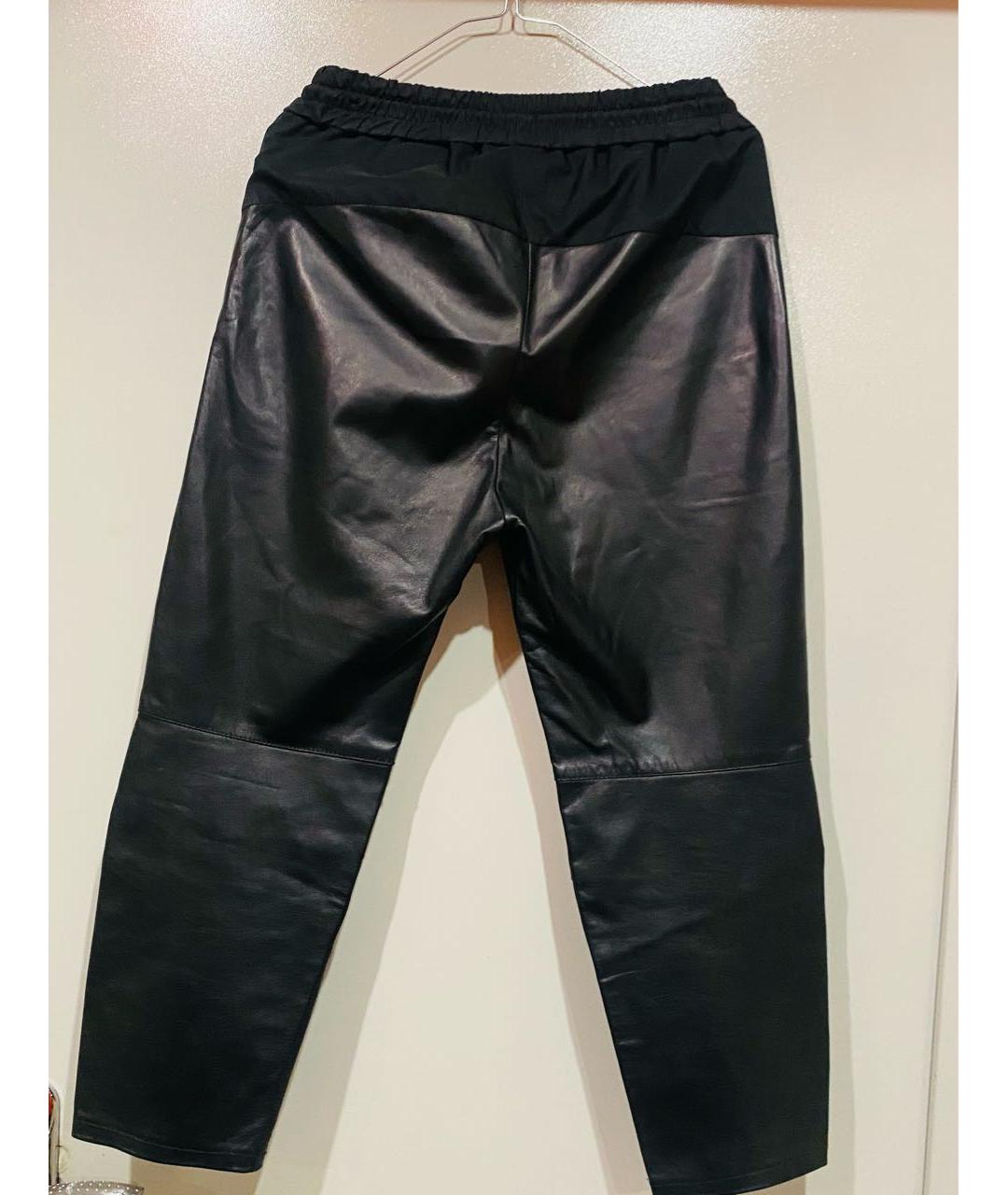 ALEXANDER WANG Черные полиуретановые спортивные брюки и шорты, фото 2