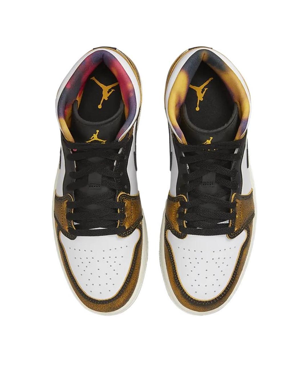 JORDAN Красные кожаные кроссовки, фото 3