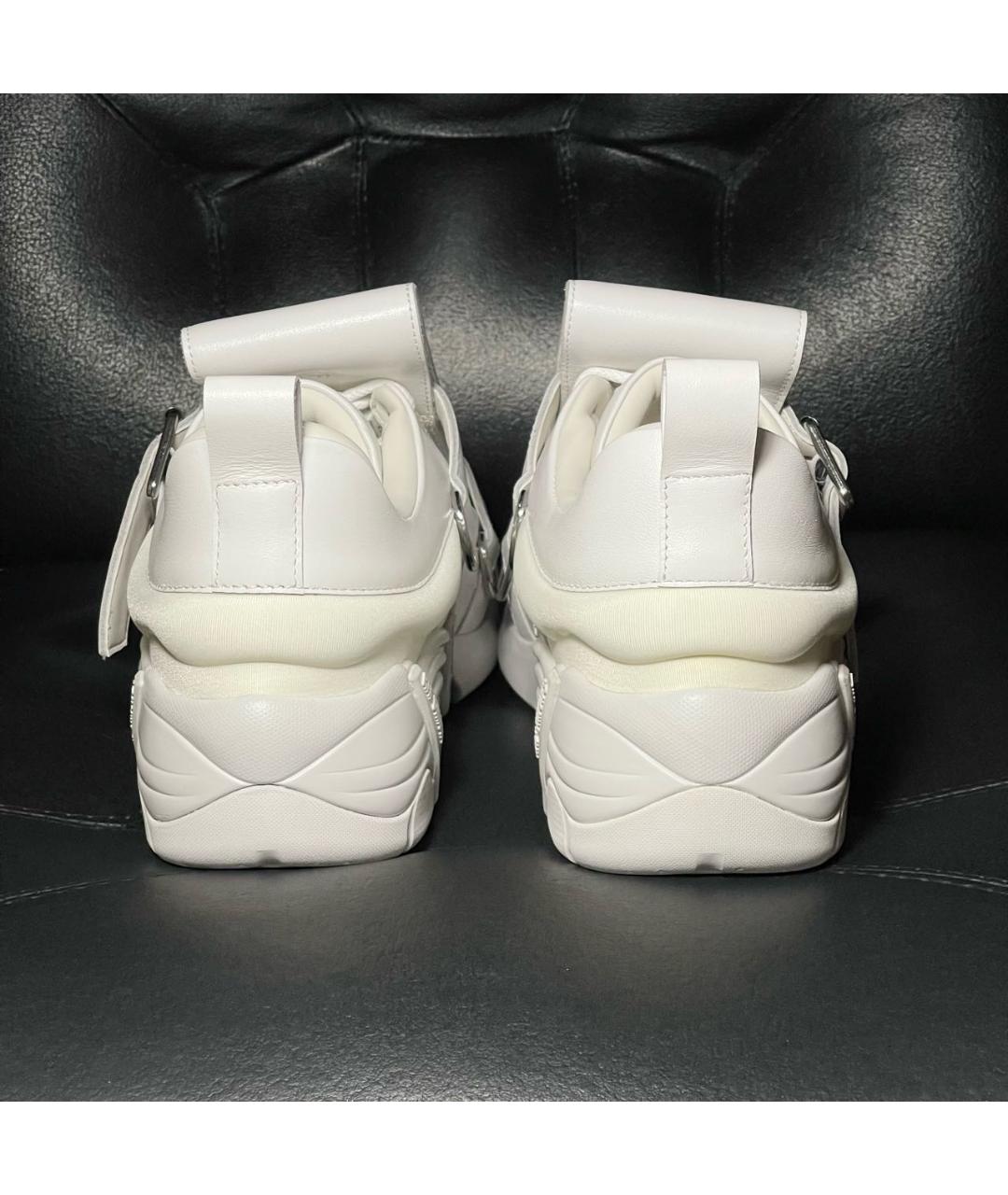 RAF SIMONS Белые кожаные низкие кроссовки / кеды, фото 2