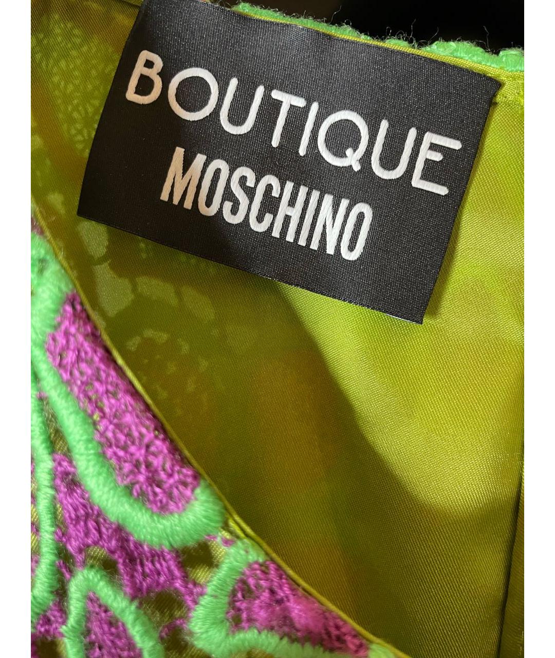 BOUTIQUE MOSCHINO Мульти полиэстеровое коктейльное платье, фото 3