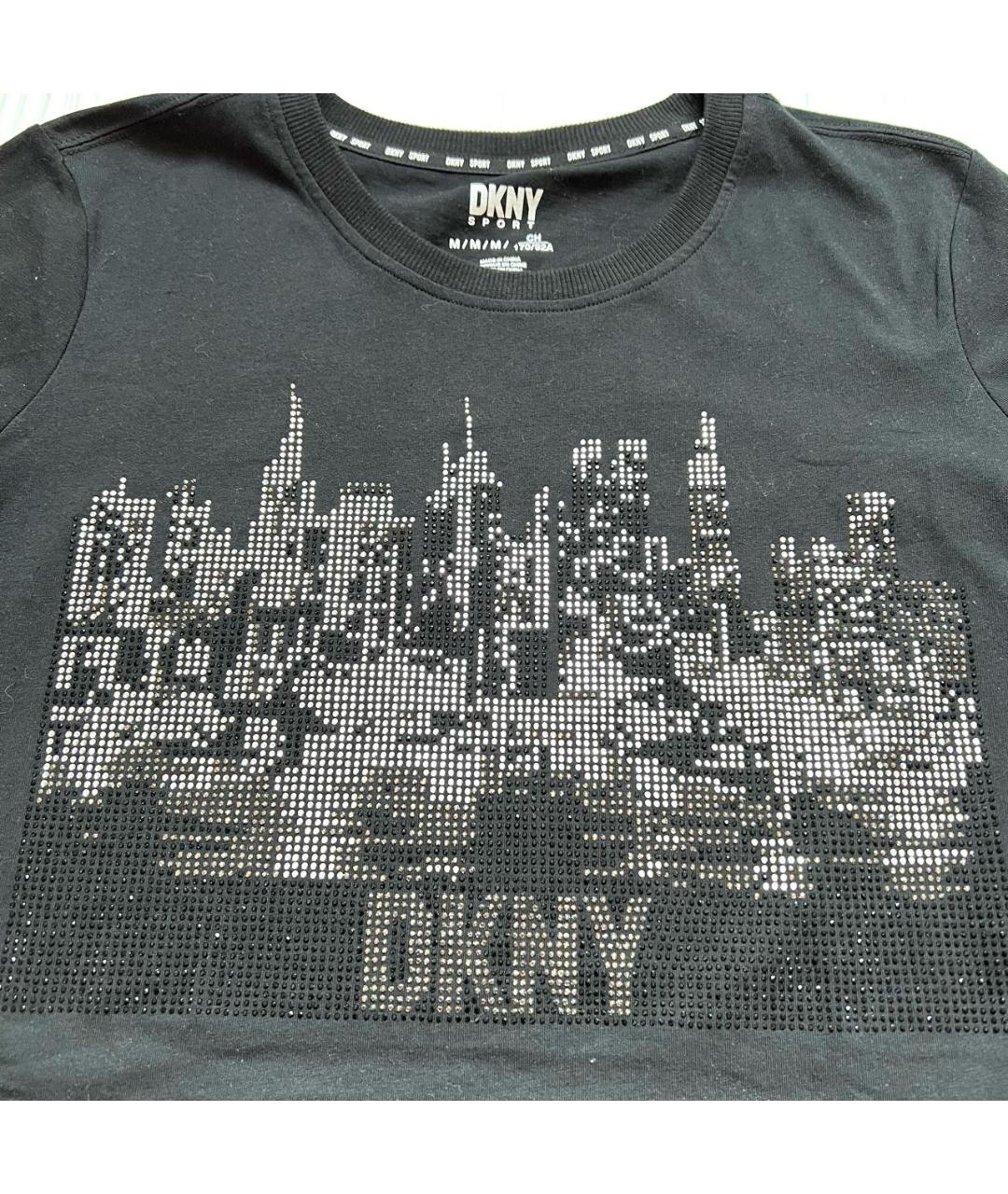 DKNY Черная хлопковая футболка, фото 2