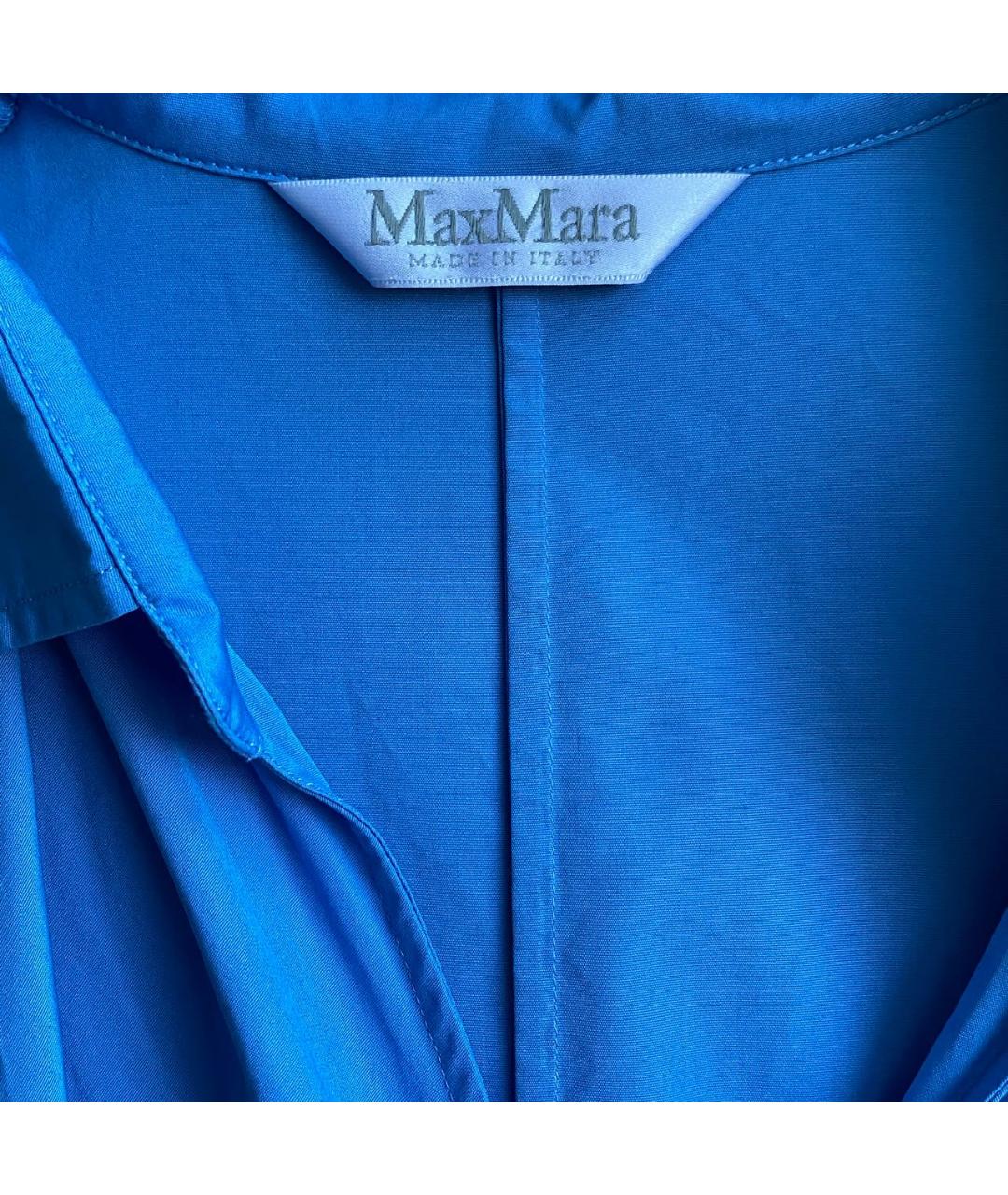 MAX MARA Синее хлопковое повседневное платье, фото 4