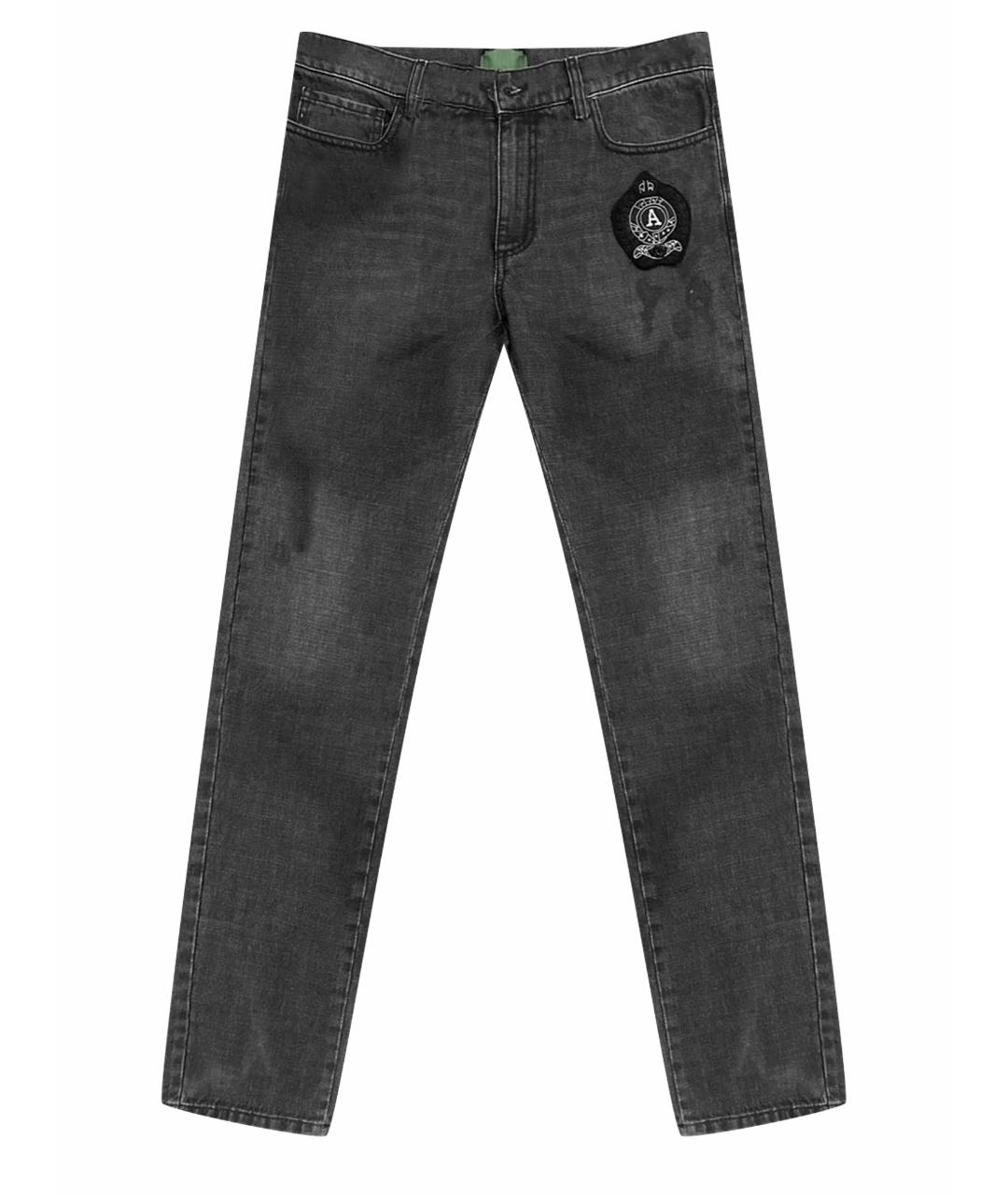 AMEN Черные хлопковые прямые джинсы, фото 1