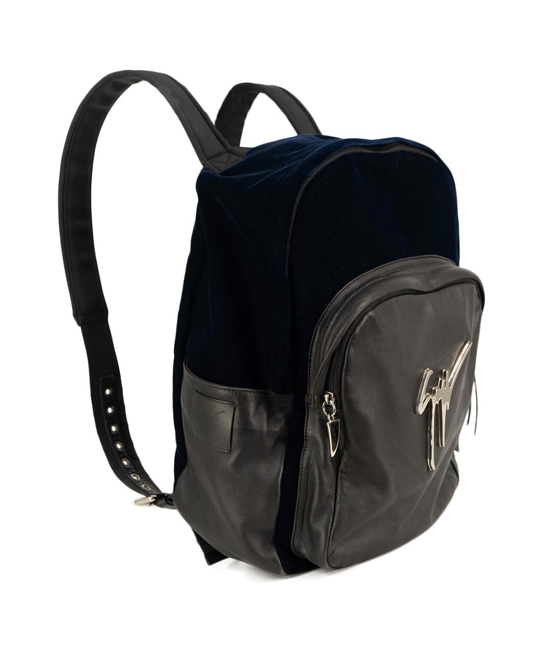 GIUSEPPE ZANOTTI DESIGN Черный кожаный рюкзак, фото 2