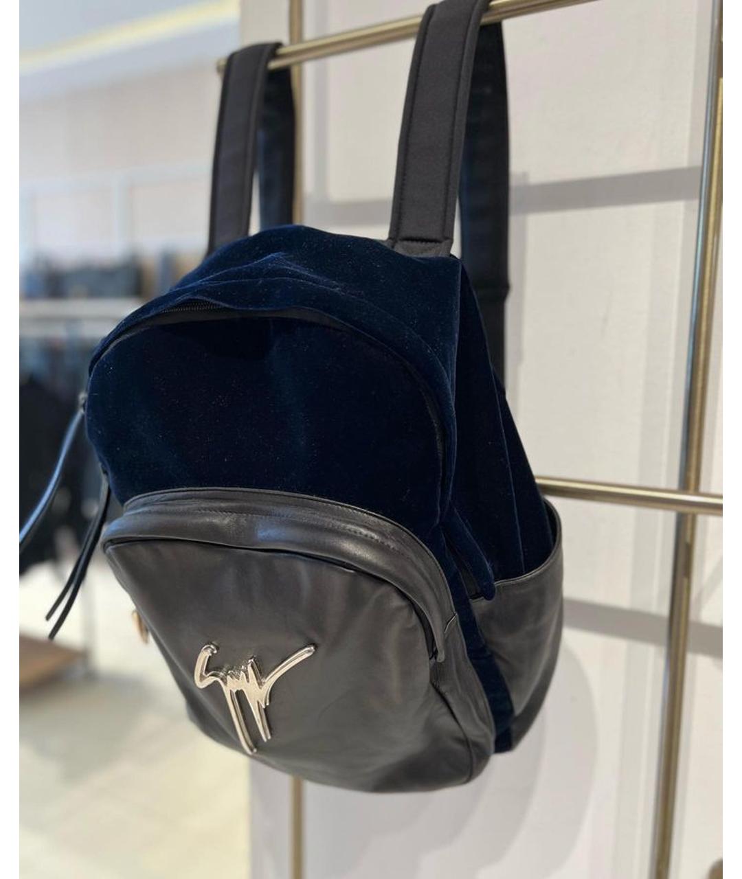 GIUSEPPE ZANOTTI DESIGN Черный кожаный рюкзак, фото 8