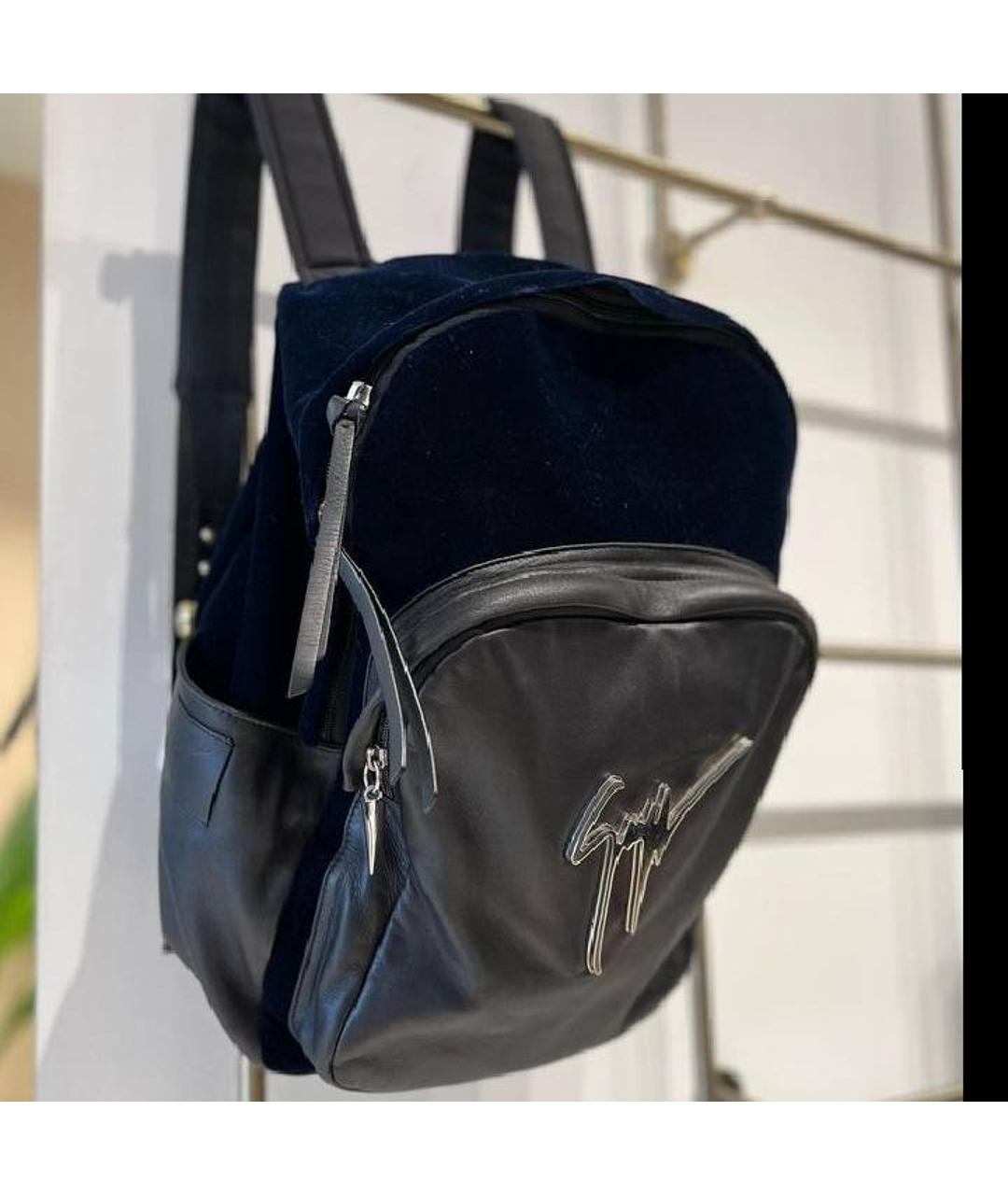 GIUSEPPE ZANOTTI DESIGN Черный кожаный рюкзак, фото 7