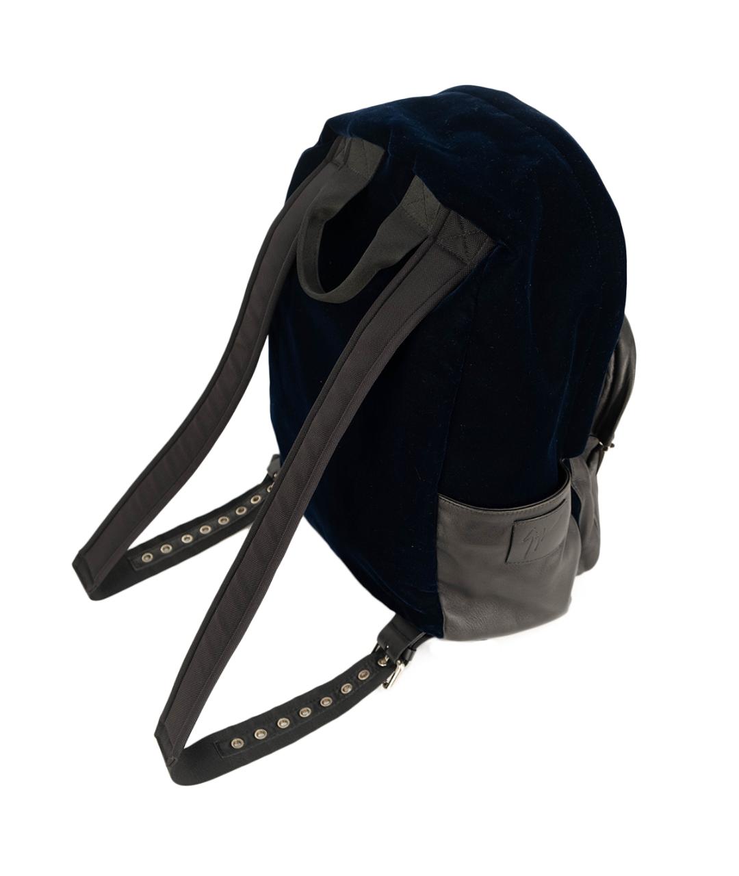 GIUSEPPE ZANOTTI DESIGN Черный кожаный рюкзак, фото 3