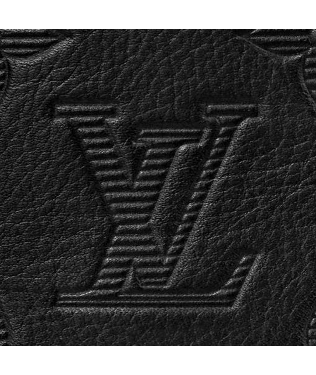 LOUIS VUITTON Черная кожаная сумка на плечо, фото 5