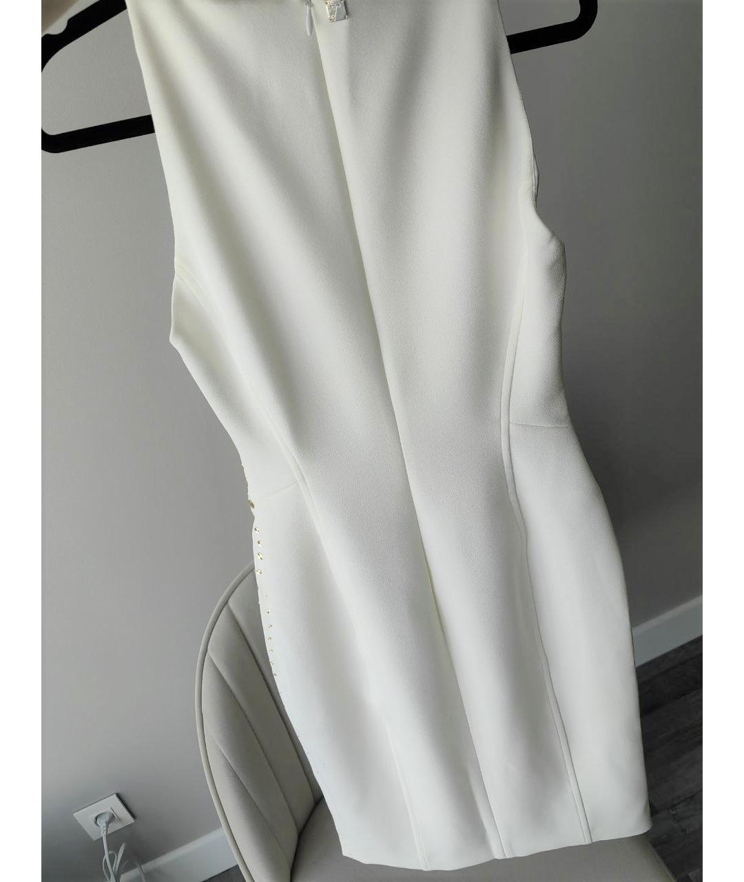 VERSACE COLLECTION Белое вискозное коктейльное платье, фото 2