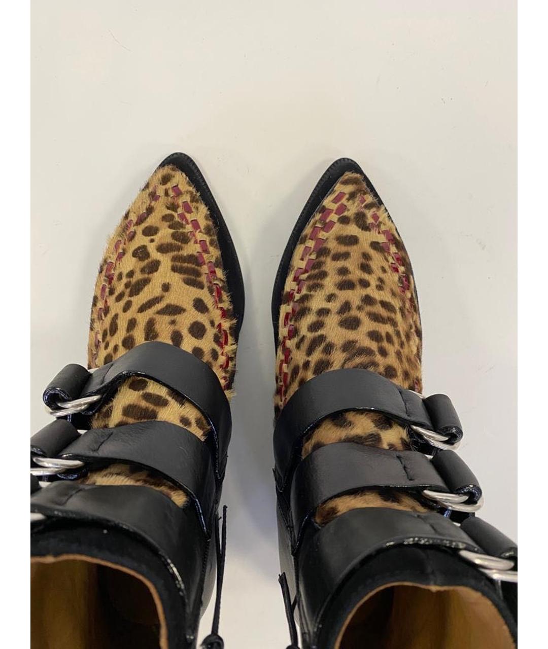 ISABEL MARANT Черные кожаные ботильоны, фото 3