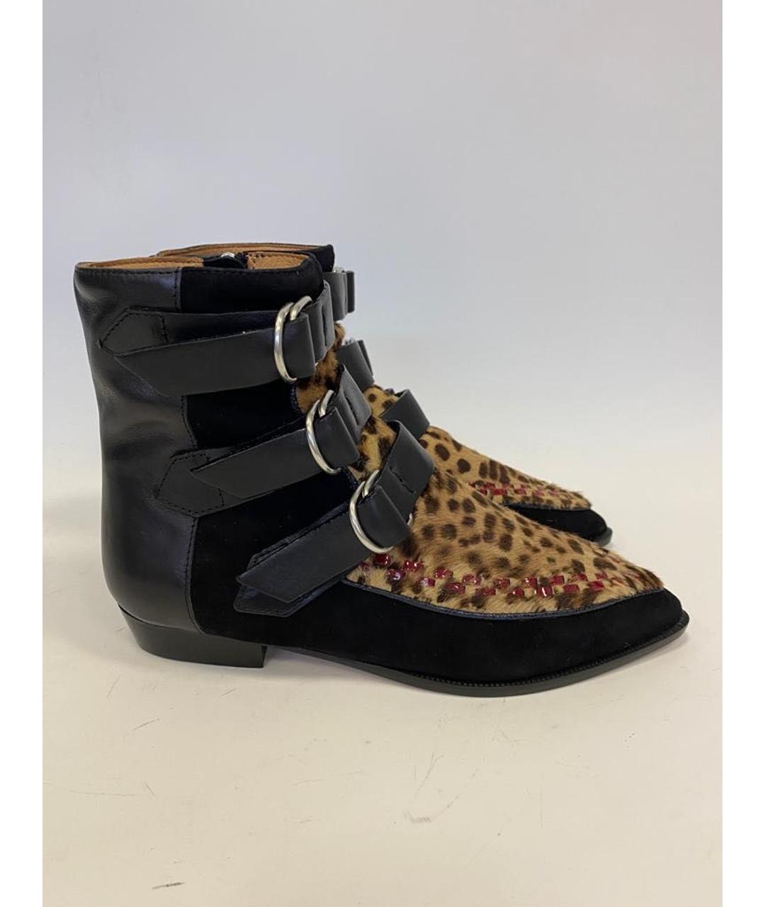 ISABEL MARANT Черные кожаные ботильоны, фото 6