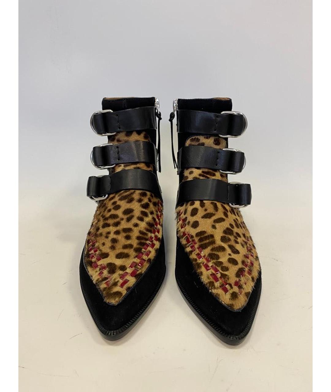 ISABEL MARANT Черные кожаные ботильоны, фото 2