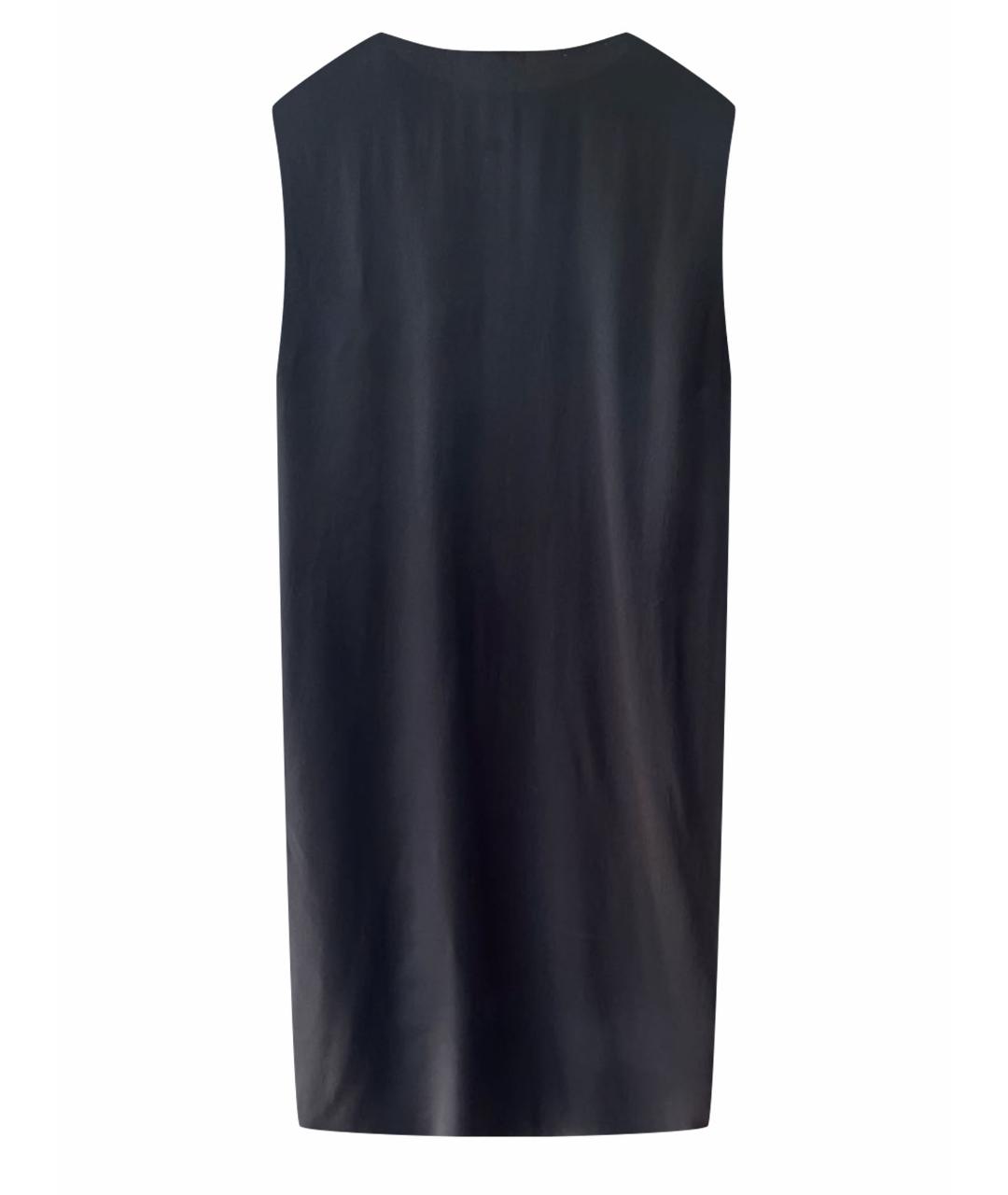 HAIDER ACKERMANN Черное шелковое повседневное платье, фото 1