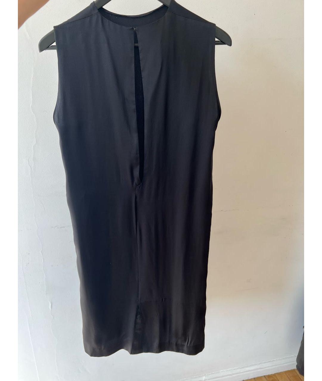 HAIDER ACKERMANN Черное шелковое повседневное платье, фото 2