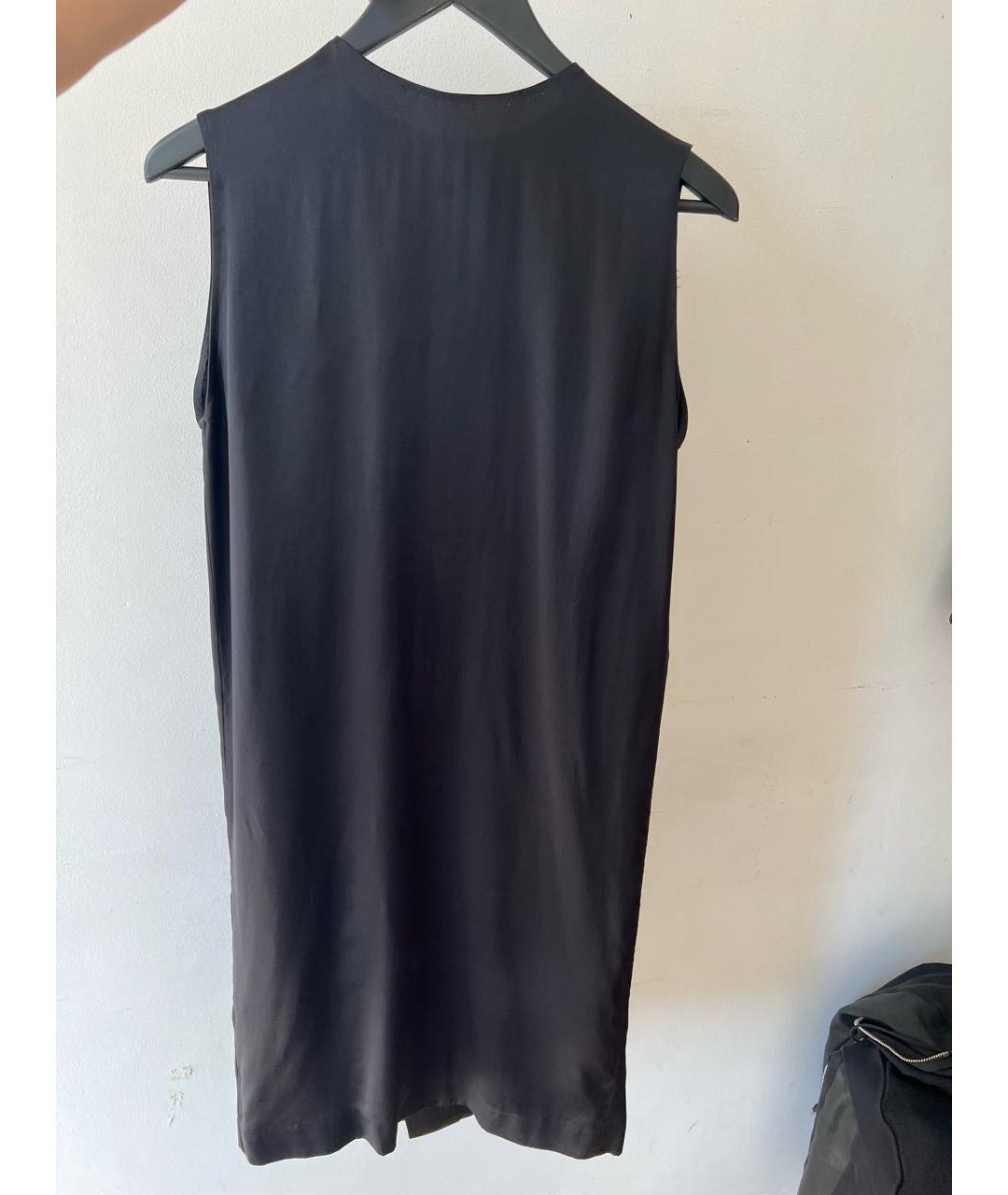 HAIDER ACKERMANN Черное шелковое повседневное платье, фото 8