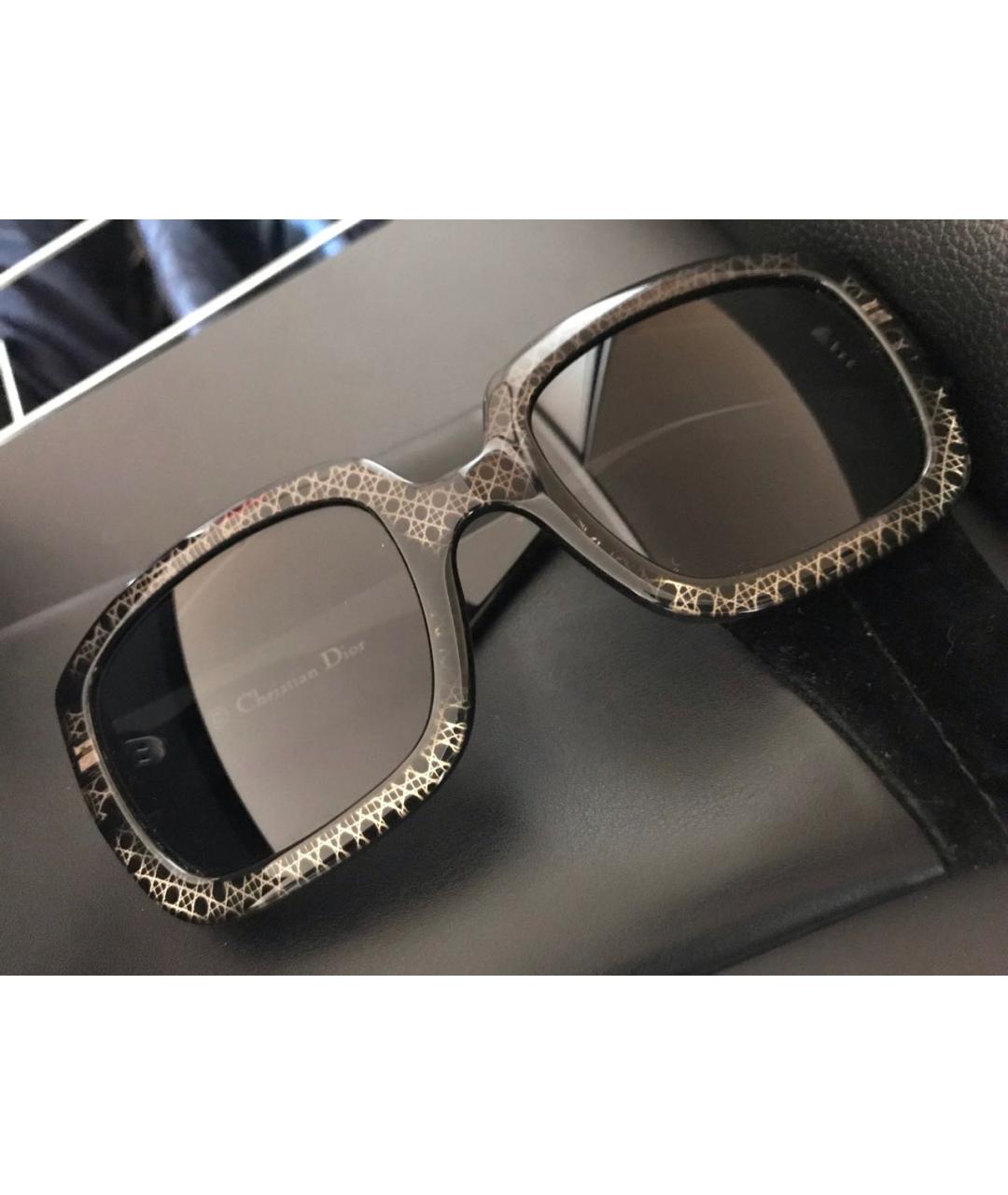 CHRISTIAN DIOR Черные пластиковые солнцезащитные очки, фото 2